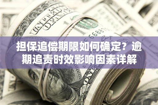 武汉担保追偿期限如何确定？逾期追责时效影响因素详解