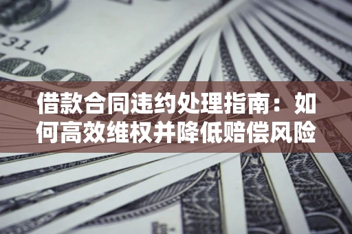 武汉借款合同违约处理指南：如何高效维权并降低赔偿风险？