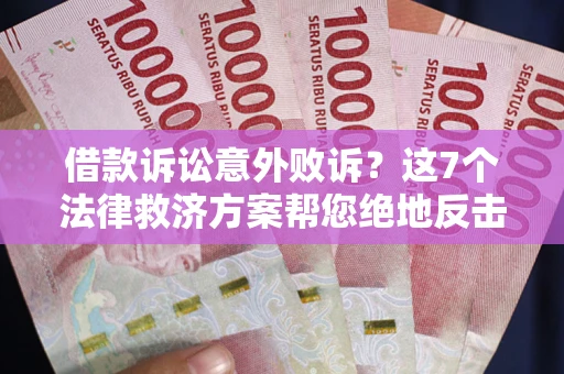 武汉借款诉讼意外败诉？这7个法律救济方案帮您绝地反击！